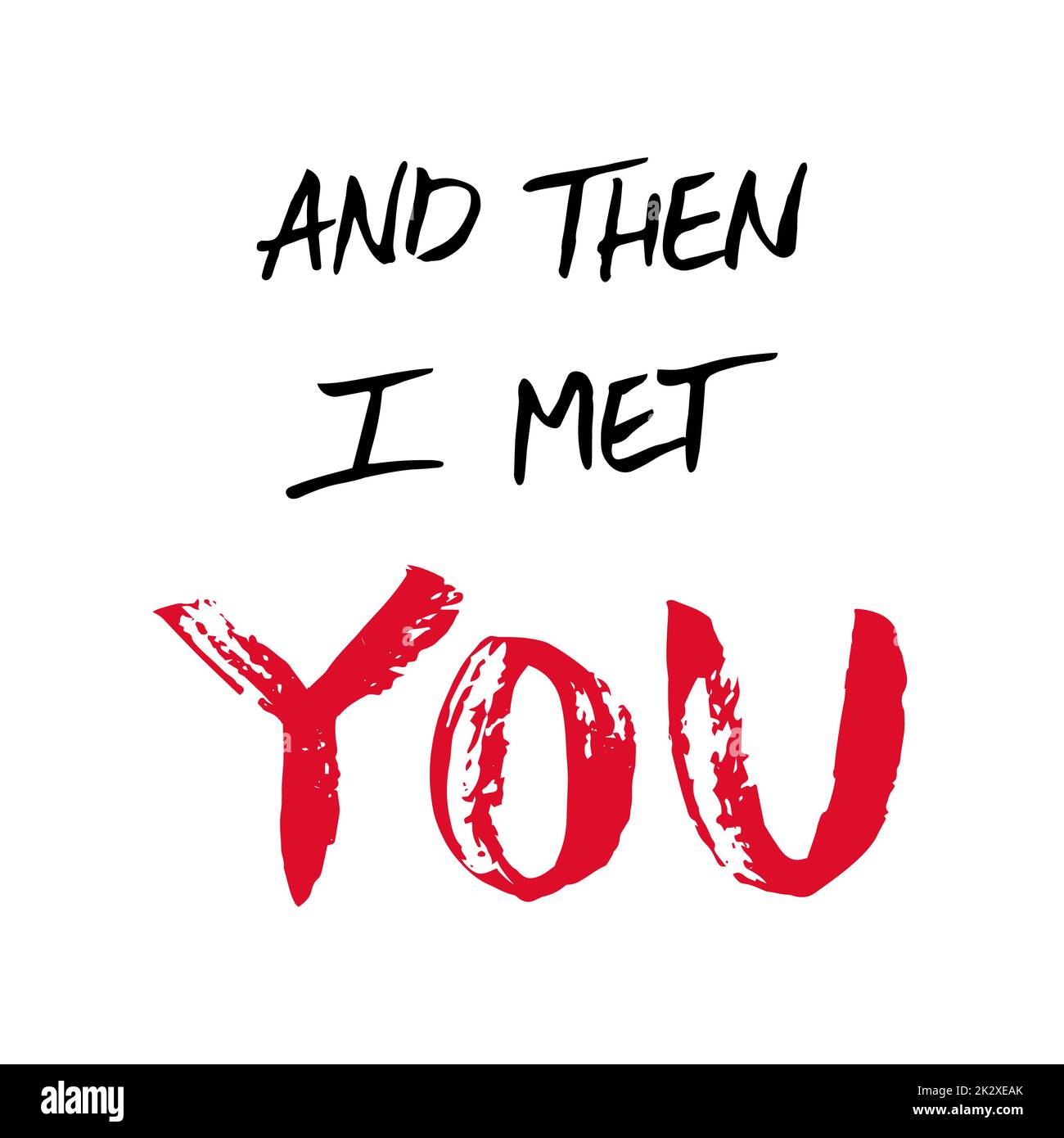 Citazione d'amore dipinta a mano Foto Stock