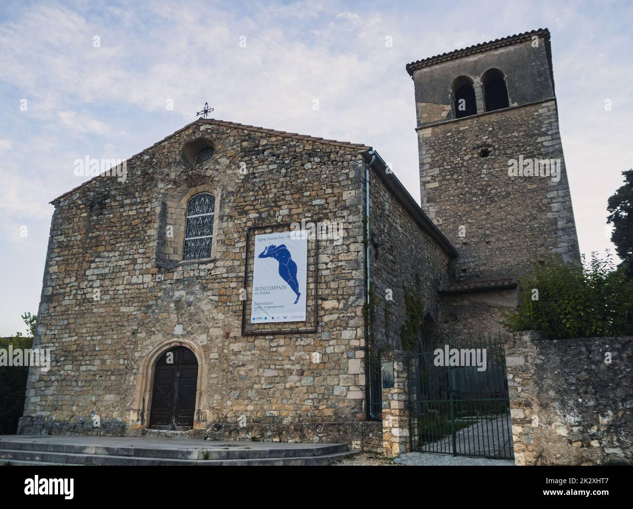 La Cappella Sainte-Foy de Mirande si trova a Mirande, nel dipartimento di Drôme in Francia. Foto Stock