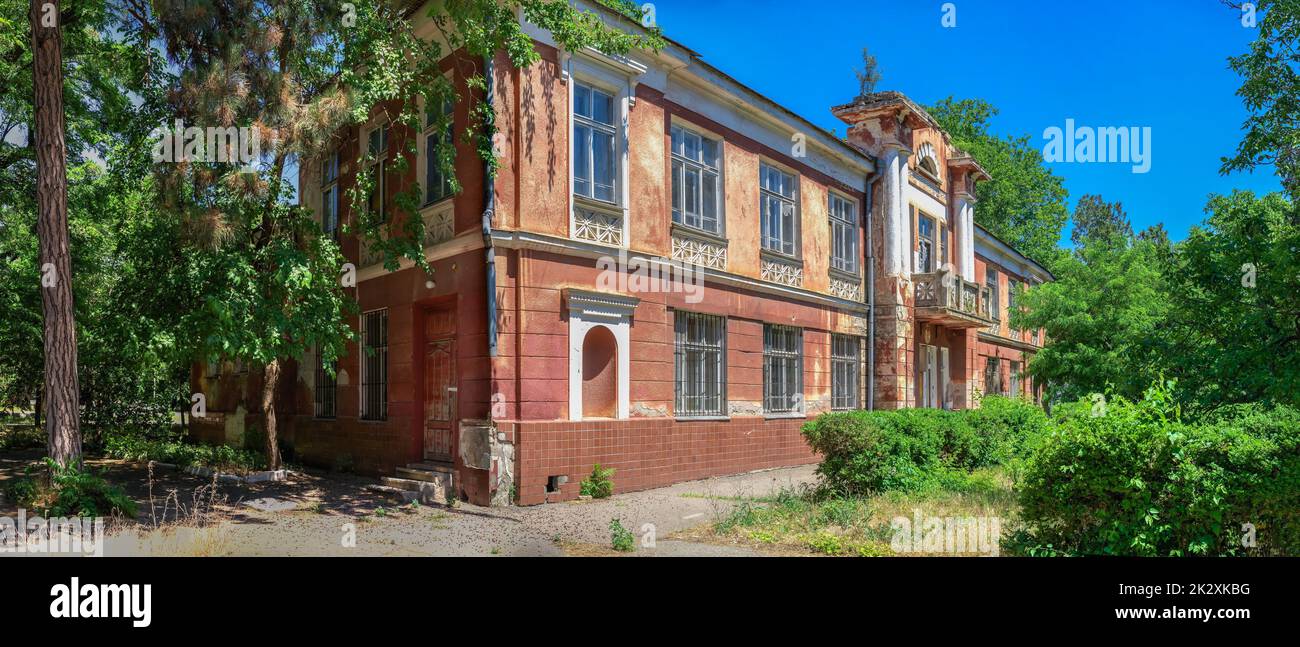 Gli antichi edifici del sanatorio di Chkalov a Odessa, Ucraina Foto Stock