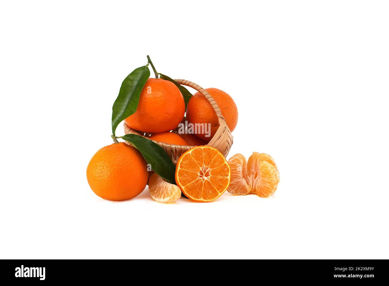 Dieta sana con agrumi freschi e cestino Foto Stock