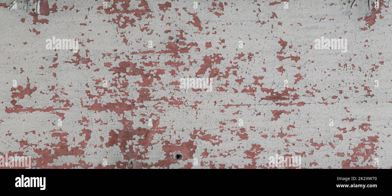 un bianco cracked scabby vernice sfondo astratto Foto Stock