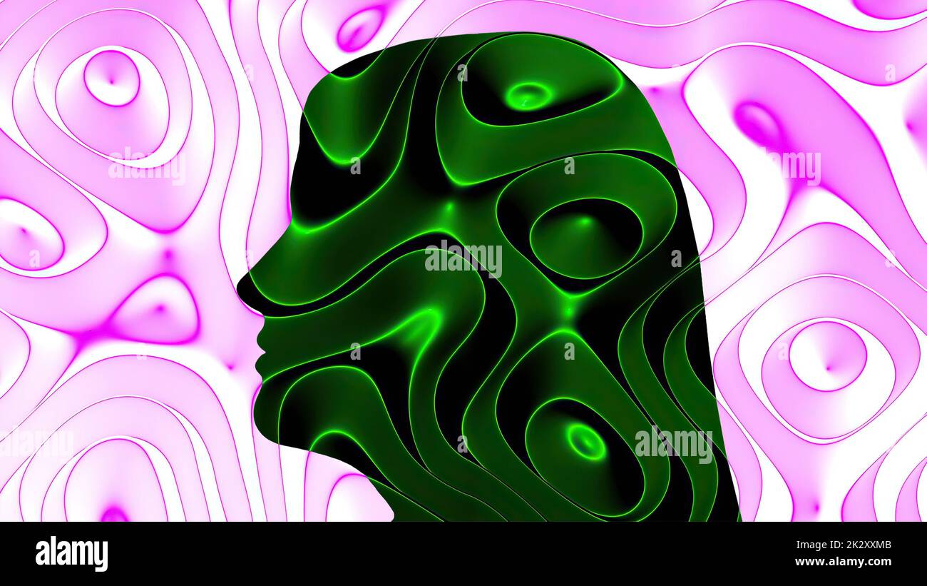 Surreal Ritratto di Donna silhouette Foto Stock