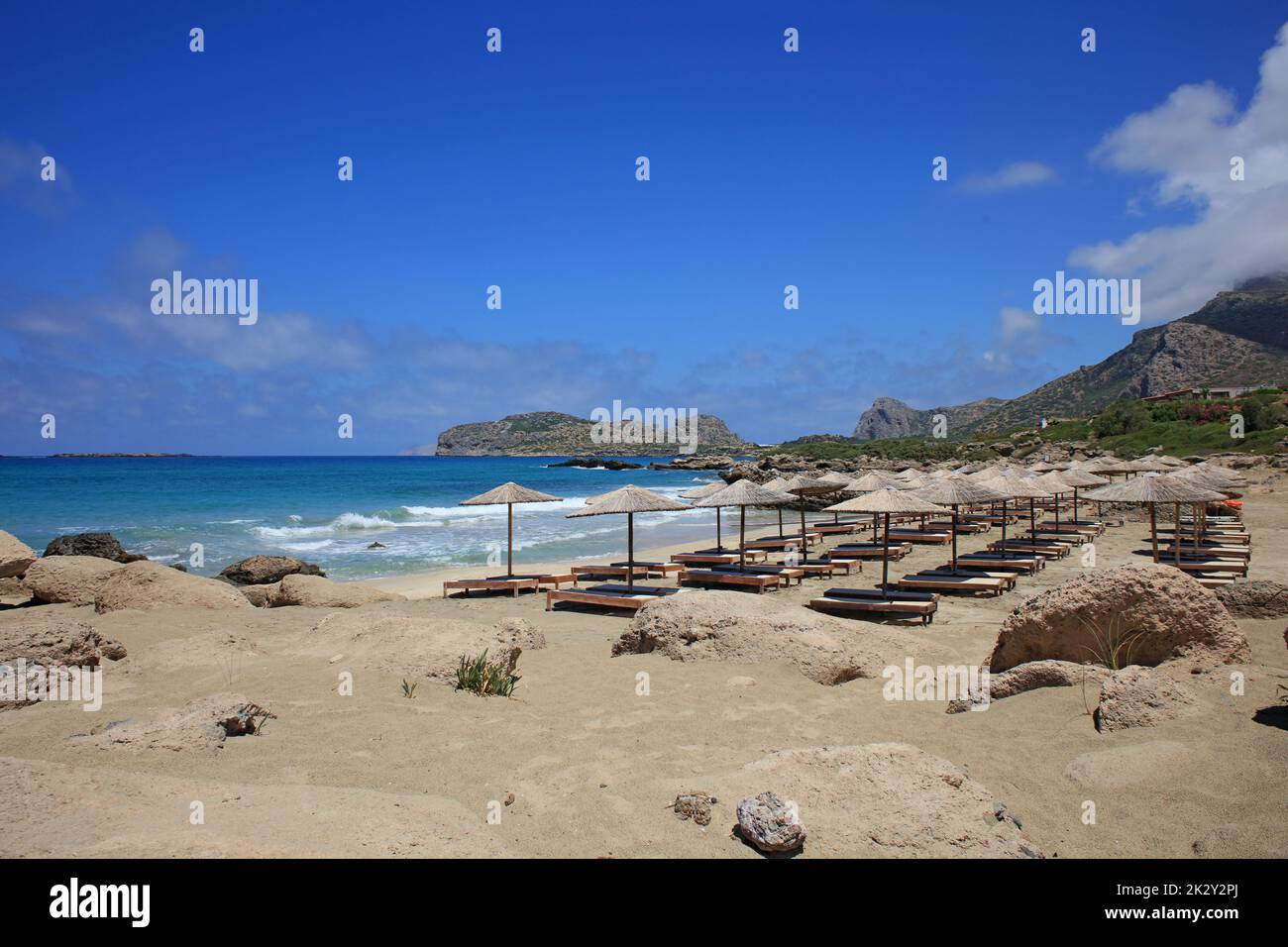 Falassarna spiaggia blu laguna creta isola estate 2020 covid-19 vacanze moderne stampe di alta qualità Foto Stock