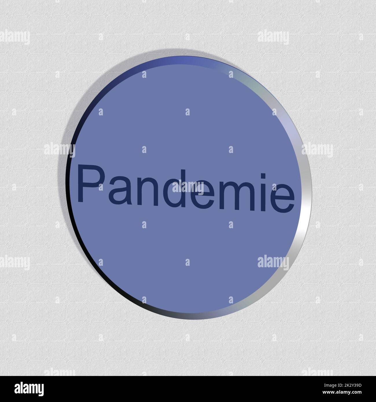 'Pandemie' = 'Pandemica' - parole, lettere o testo come illustrazione 3D, rendering 3D, computer graphics Foto Stock