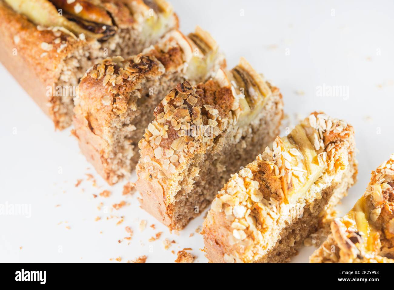 pane croccante alla banana con cannella Foto Stock