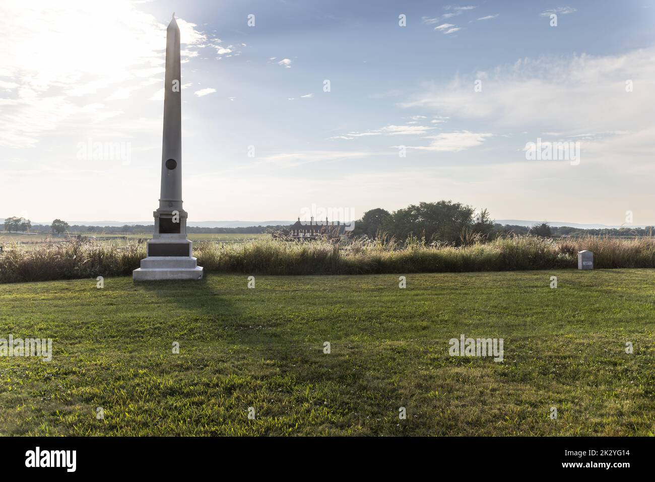 Monumento secondario al 1st Minnesota, Gettysburg National Park Foto Stock