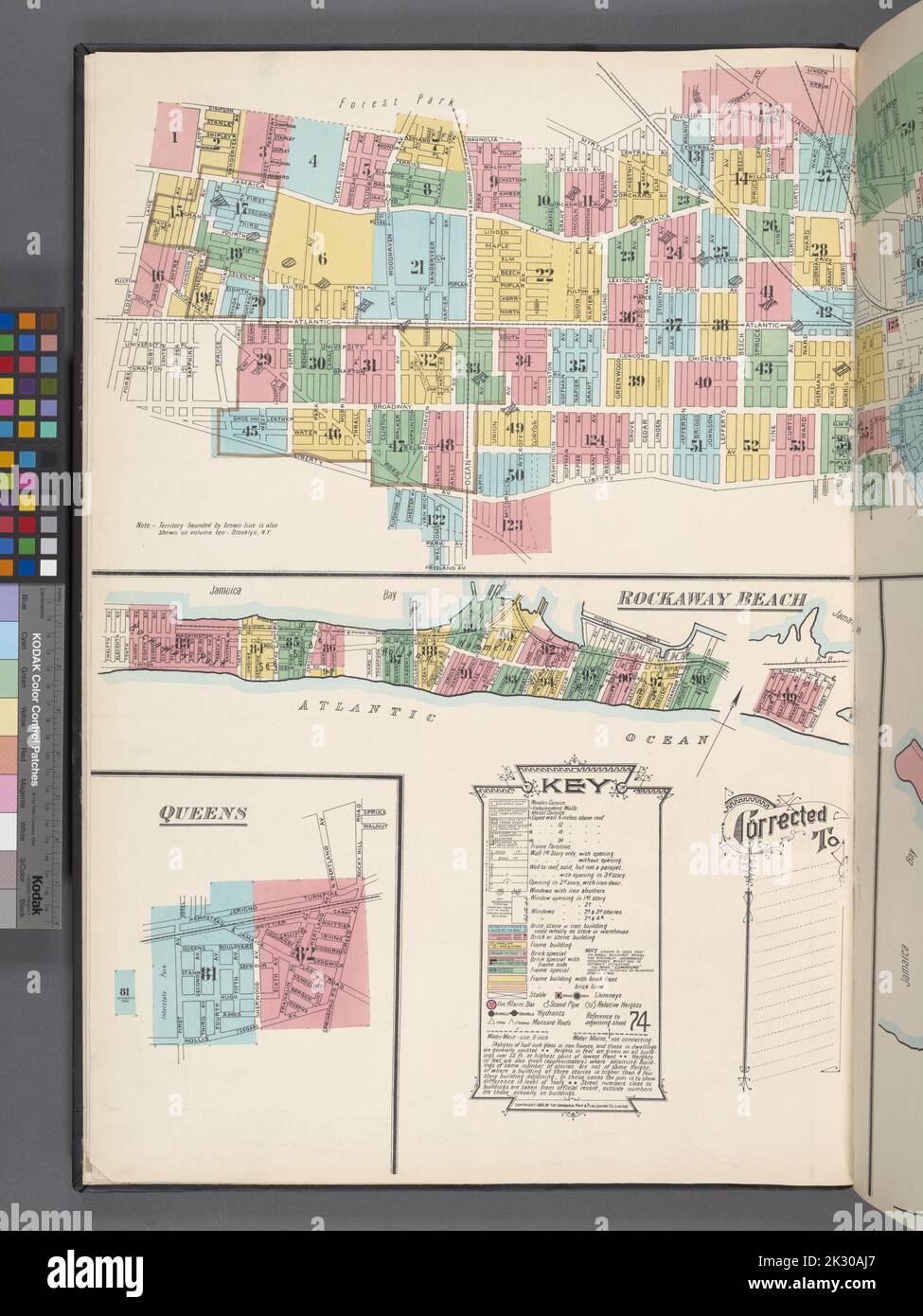 Cartografica, Mappe. 1884 - 1936. Lionel Pincus e la Principessa Firyal Map Division. Assicurazione antincendio , New York (stato), Real Property , New York (stato), Cities & Cities , New York (stato) Key Foto Stock