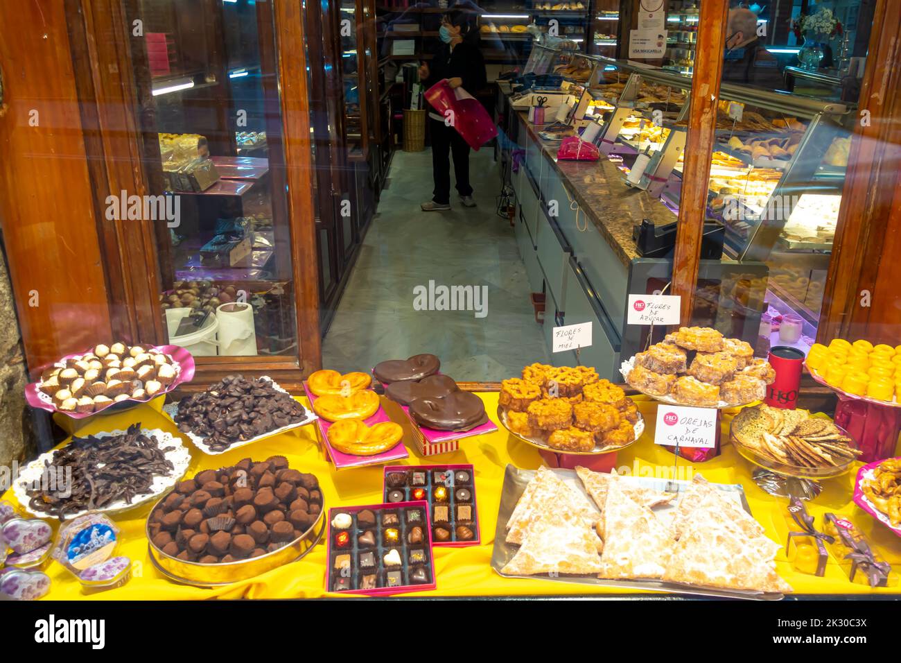 El Horno de San Onofre - Pasticceria, dolci colorati, biscotti colorati. Madrid, Spagna Foto Stock