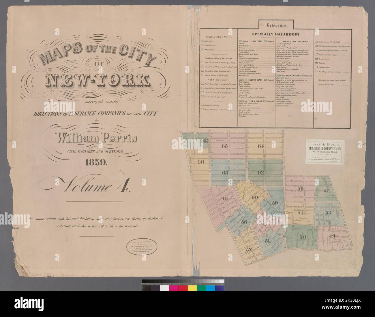 Cartografica, Mappe. 1857 - 1862. Lionel Pincus e la Principessa Firyal Map Division. Manhattan (New York, N.Y.), Real Property , New York (state) , New York Volume 4 Index Map Foto Stock Cartografica, Mappe. 1857 - 1862. Lionel Pincus e la Principessa Firyal Map Division. Manhattan (New York, N.Y.), Real Property , New York (state) , New York Volume 4 Index Map Foto Stock