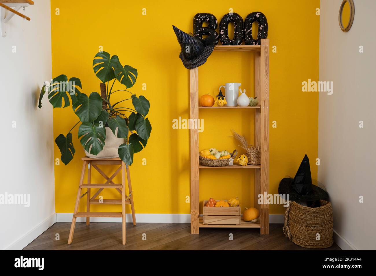 Camera decorata per feste di Halloween Foto Stock