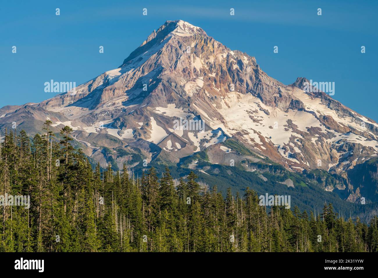 Vista panoramica di Mount Hood, Oregon, Stati Uniti Foto Stock