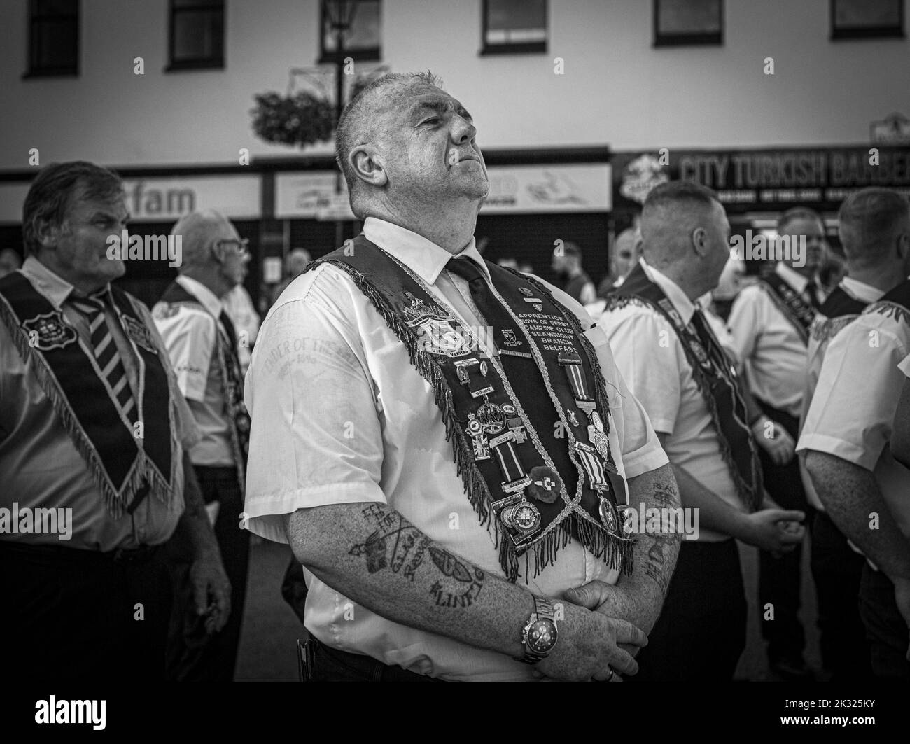 13 agosto 2022, Londonderry. 10.000 Apprentice Boys of Derry e 120 band hanno partecipato alla parata annuale Relief of Derry. Foto Stock