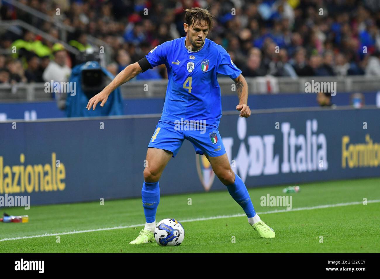 Milano, Italia ,23rd Settembre , 2022 nella foto da sinistra a destra, Rafael Toloi d'Italia Durante il calcio Nations League 2022 Italia-Inghilterra Credit: Massimo Insabato/Alamy Live News Foto Stock