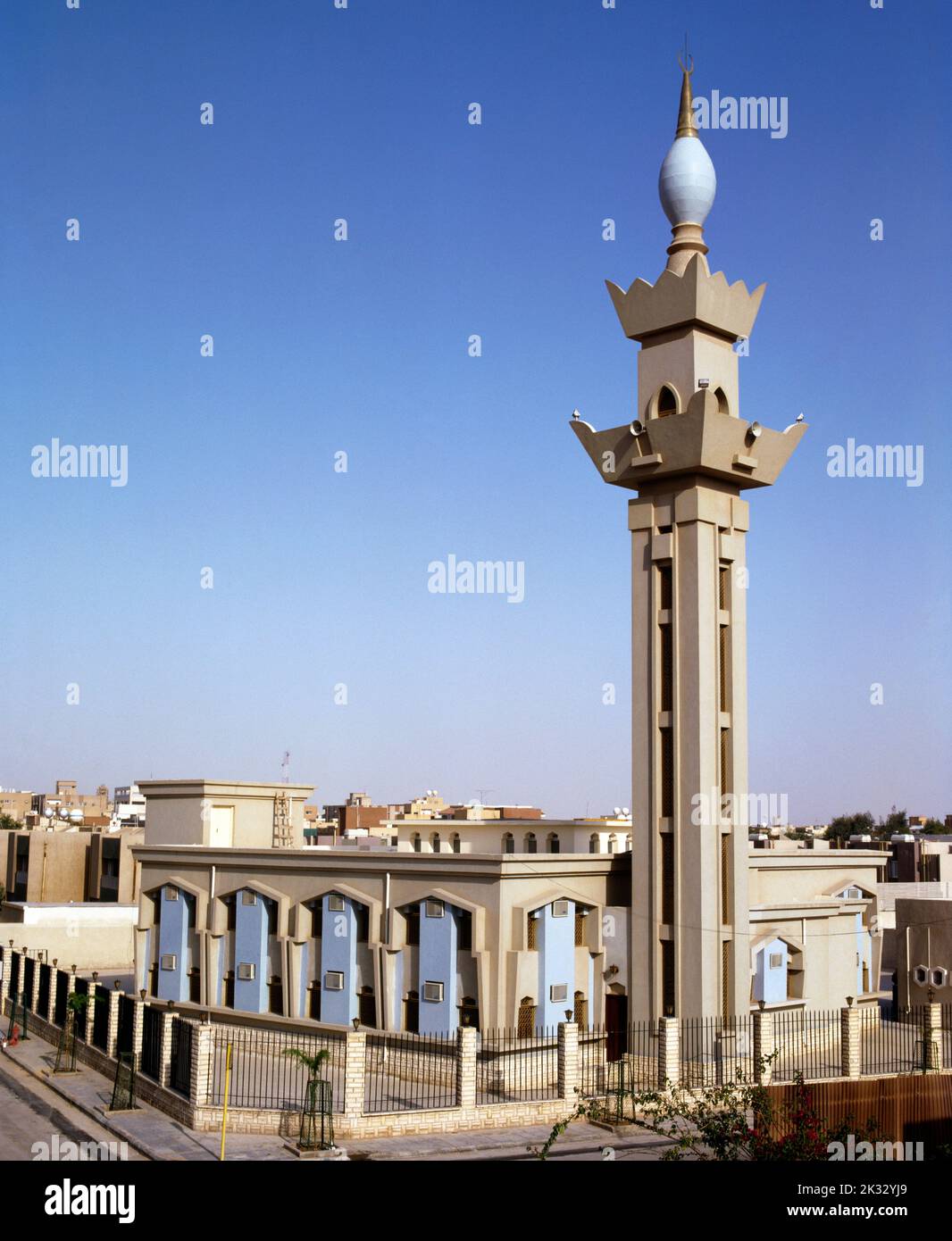 Moschea dell'Arabia Saudita Riyadh e Minareto Foto Stock