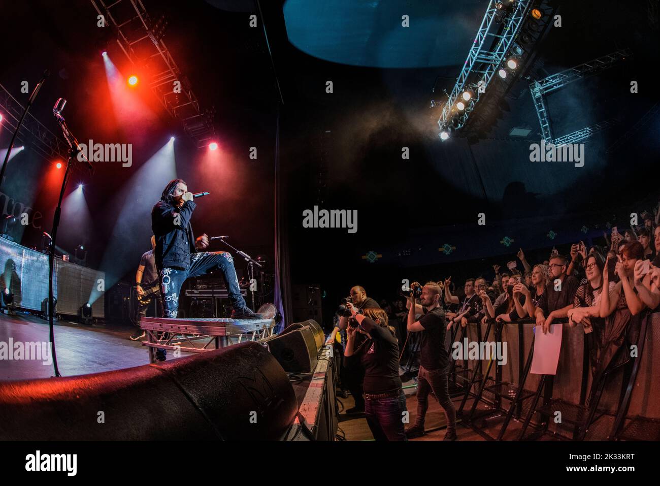 Three Days Grace in concerto presso la Birmingham O2 Academy, il 19th settembre 2022 durante il loro Tour delle esplosioni nel Regno Unito Foto Stock