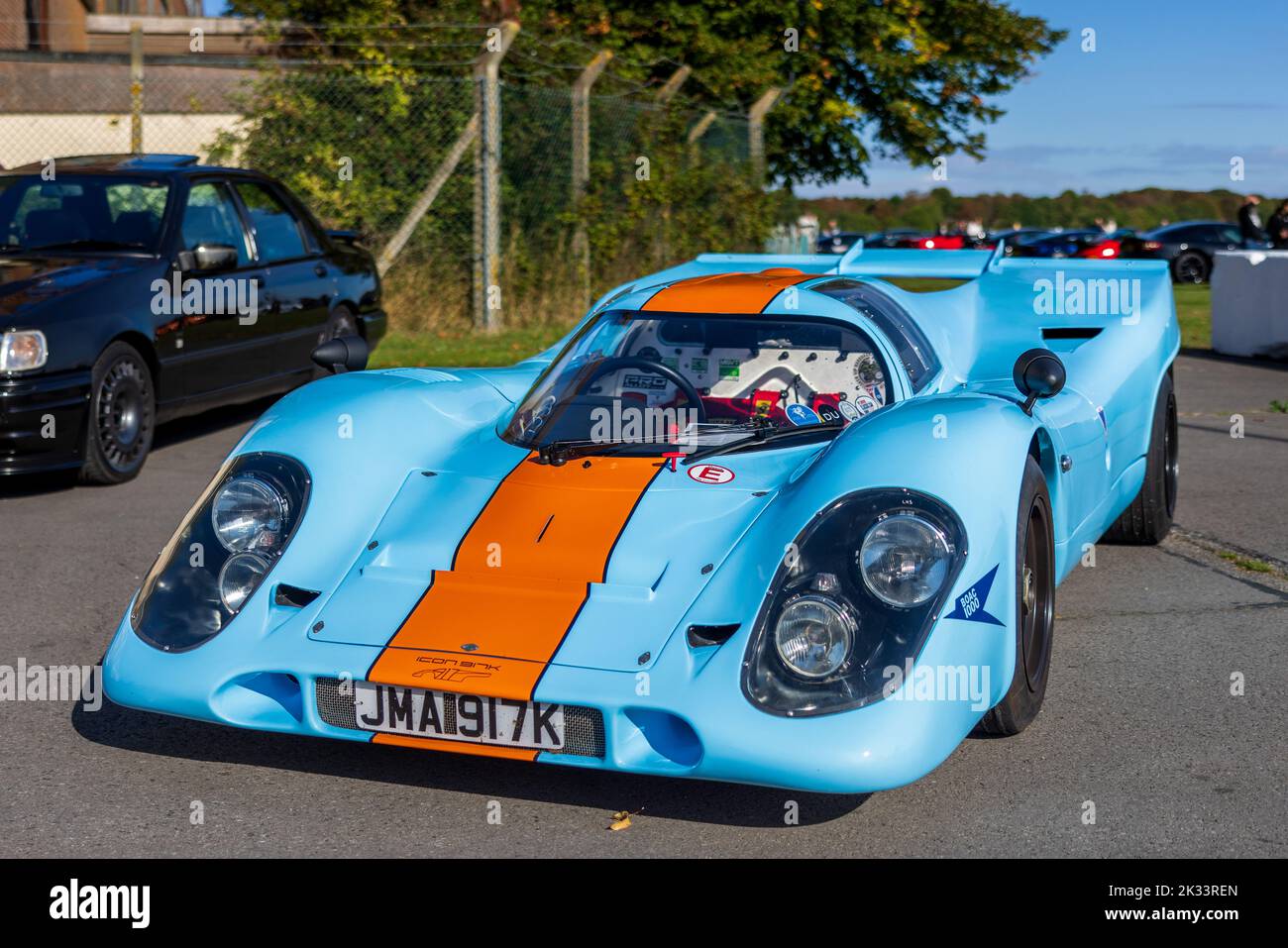 Icon Engineering Porsche 917K replica ‘JMA 917K’ in mostra al Poster Cars & Supercars Assembly al Bicester Heritage Centre Foto Stock