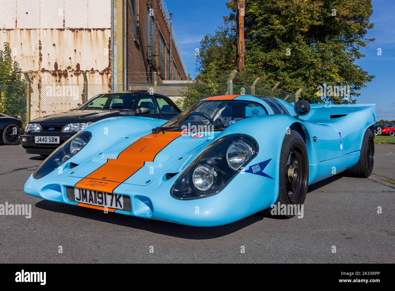 Icon Engineering Porsche 917K replica ‘JMA 917K’ in mostra al Poster Cars & Supercars Assembly al Bicester Heritage Centre Foto Stock