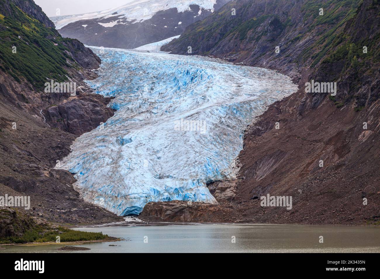 La punta del ghiacciaio Bear vicino a Stewart, British Columbia Foto Stock