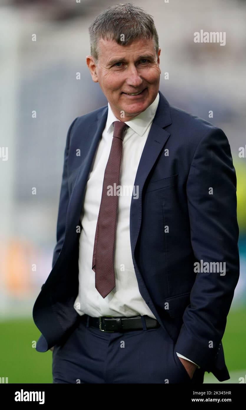 Stephen Kenny, manager della Repubblica d'Irlanda, prima della UEFA Nations League Group e Match ad Hampden Park, Glasgow. Data immagine: Sabato 24 settembre 2022. Foto Stock