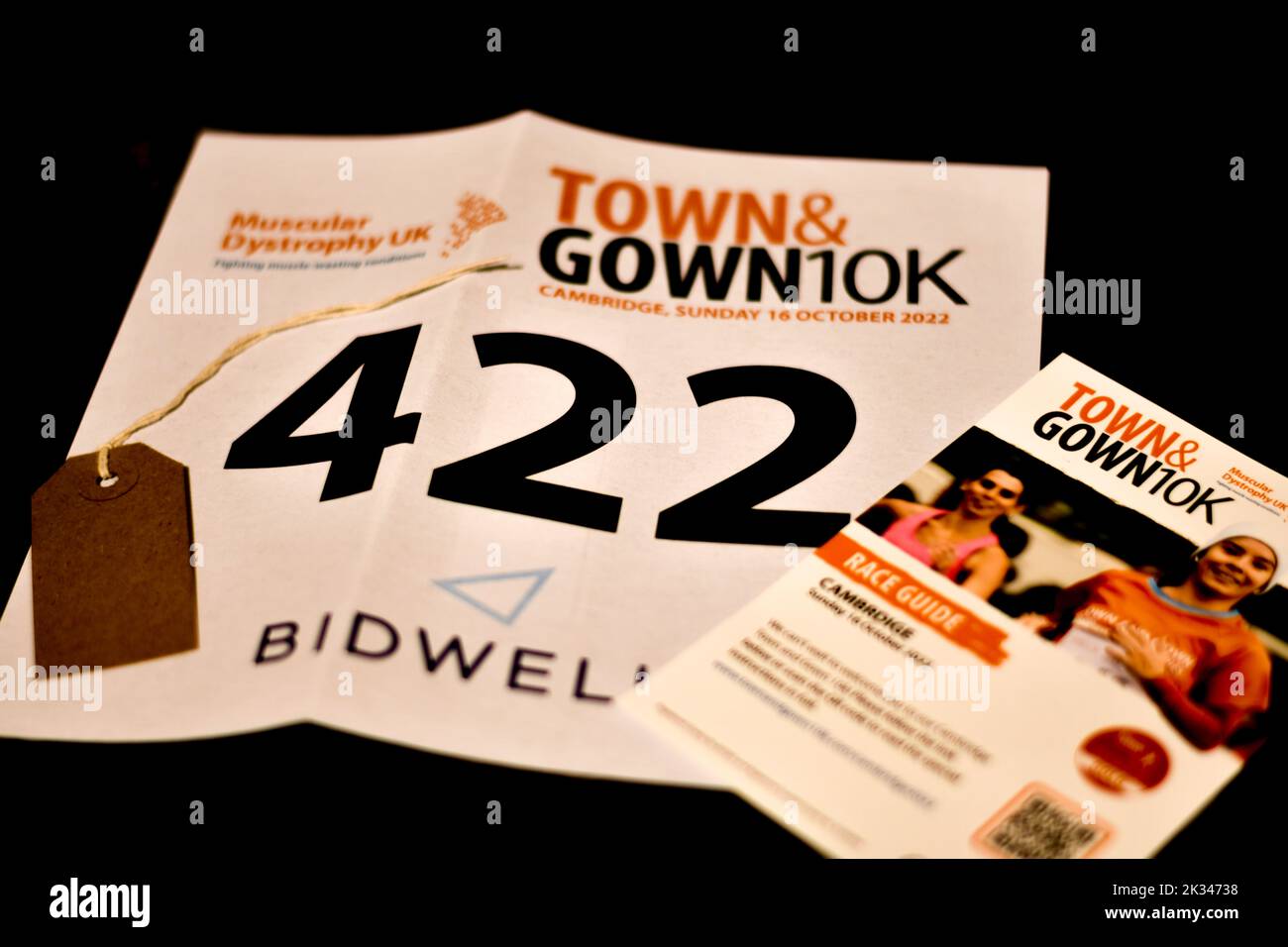 Esecuzione di bib per la città di Cambridge e Gown 422 Foto Stock