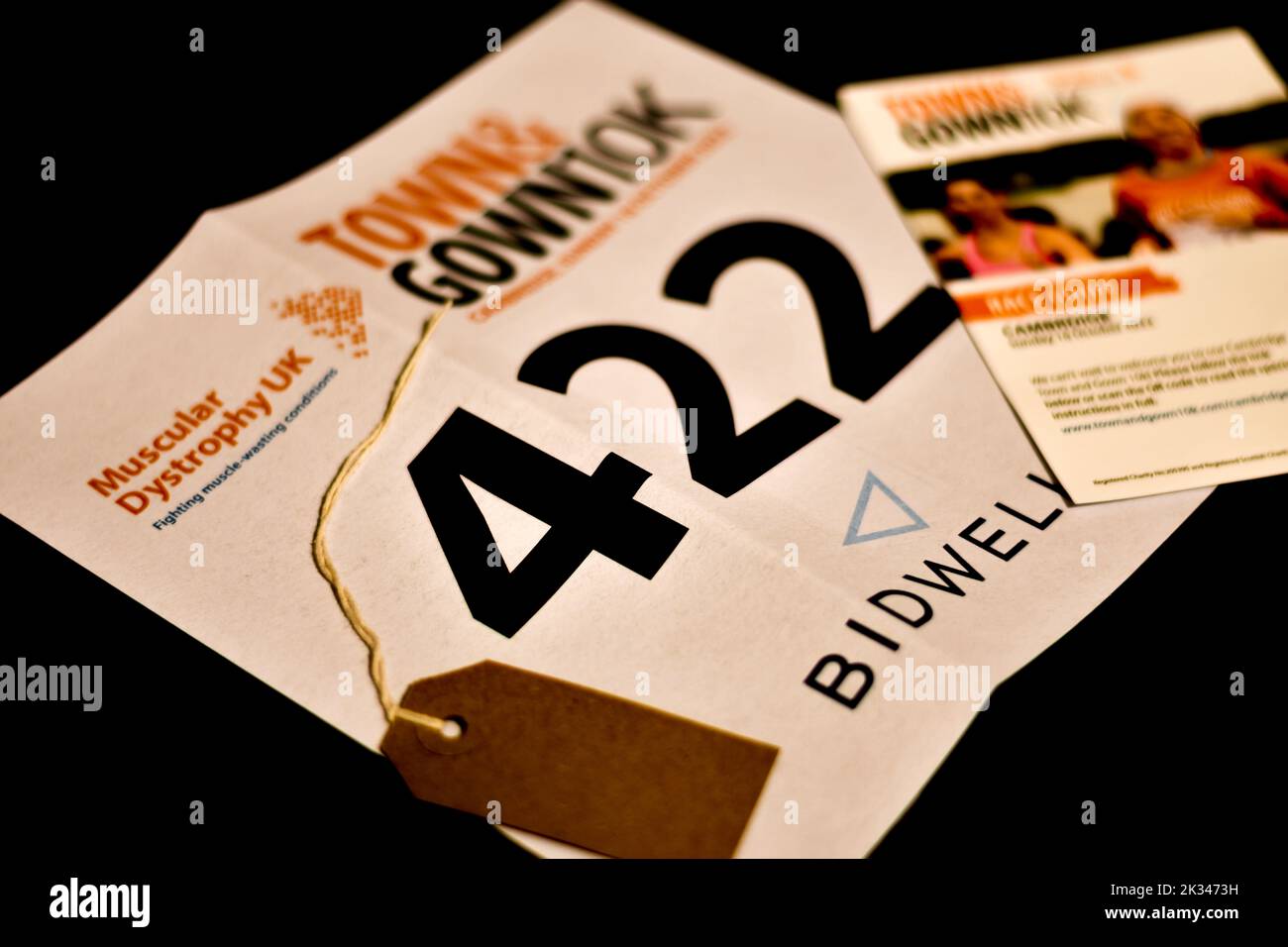 Esecuzione di bib per la città di Cambridge e Gown 422 Foto Stock