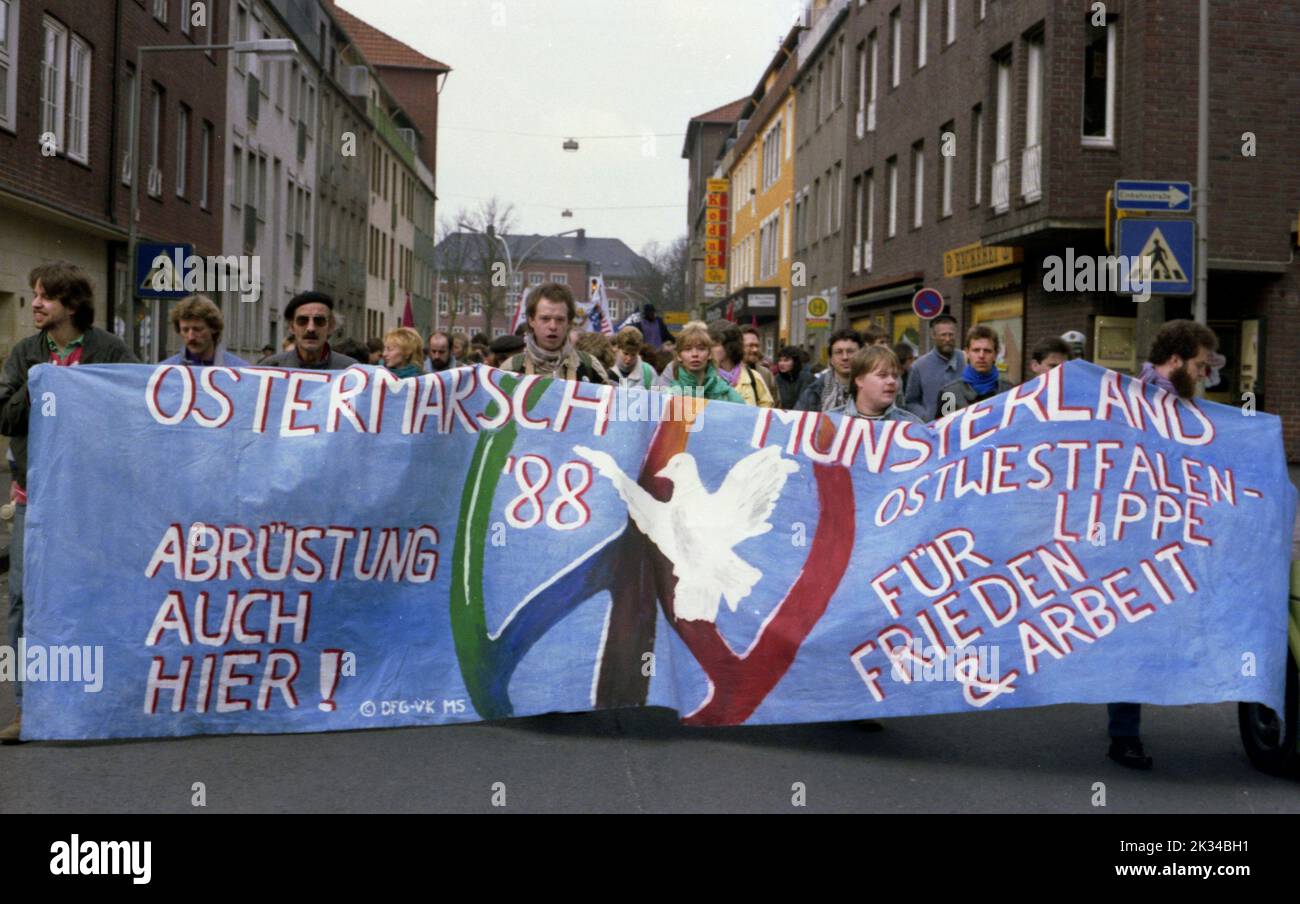 Muenster. Pasqua 1988 marzo. Il 2. 4. 88 Foto Stock