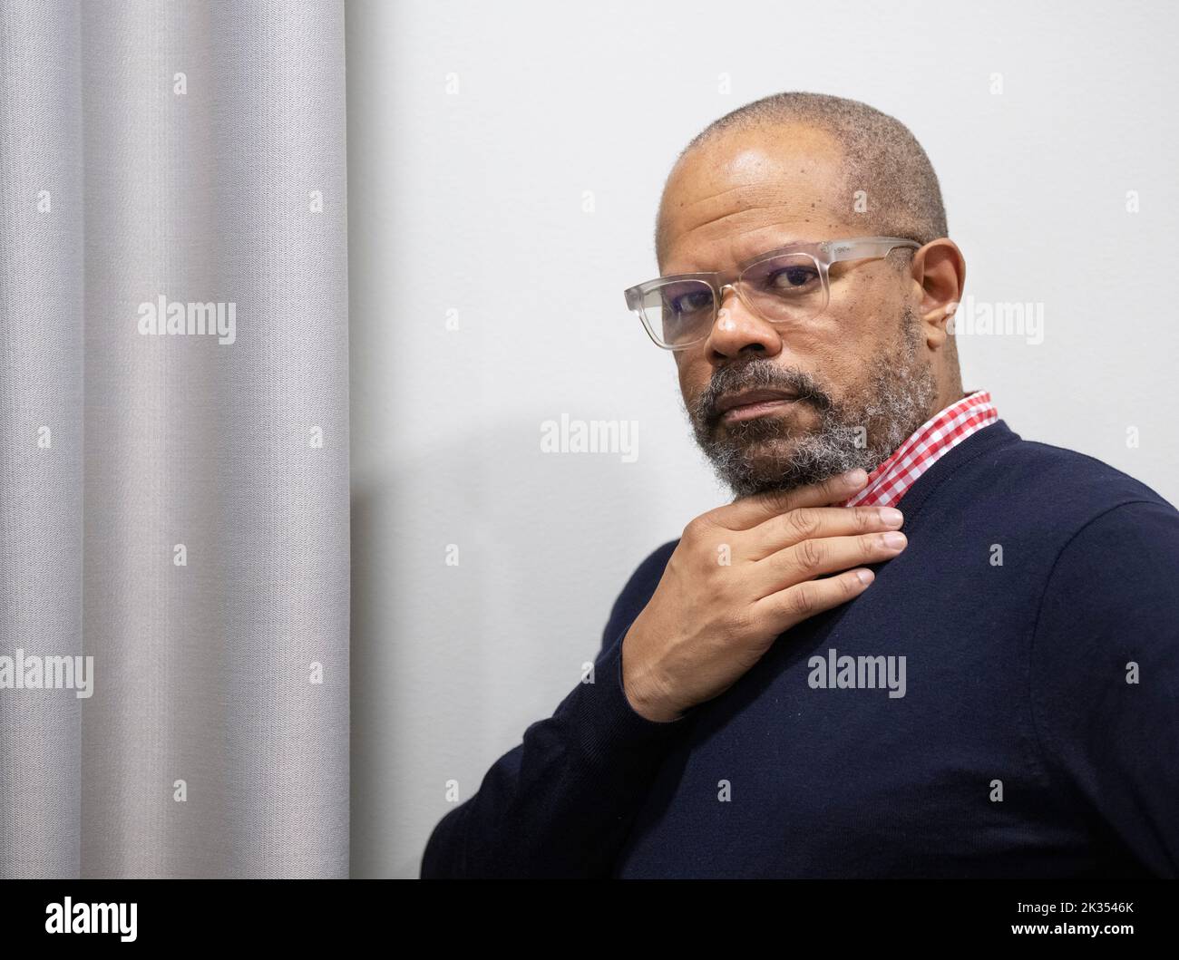 Autore E poeta STATUNITENSE John Keene, fotografato alla Fiera del Libro di Gothenburg, Svezia, 24 settembre 2022. Foto: Fredrik Sandberg / TT / codice 10080 Foto Stock