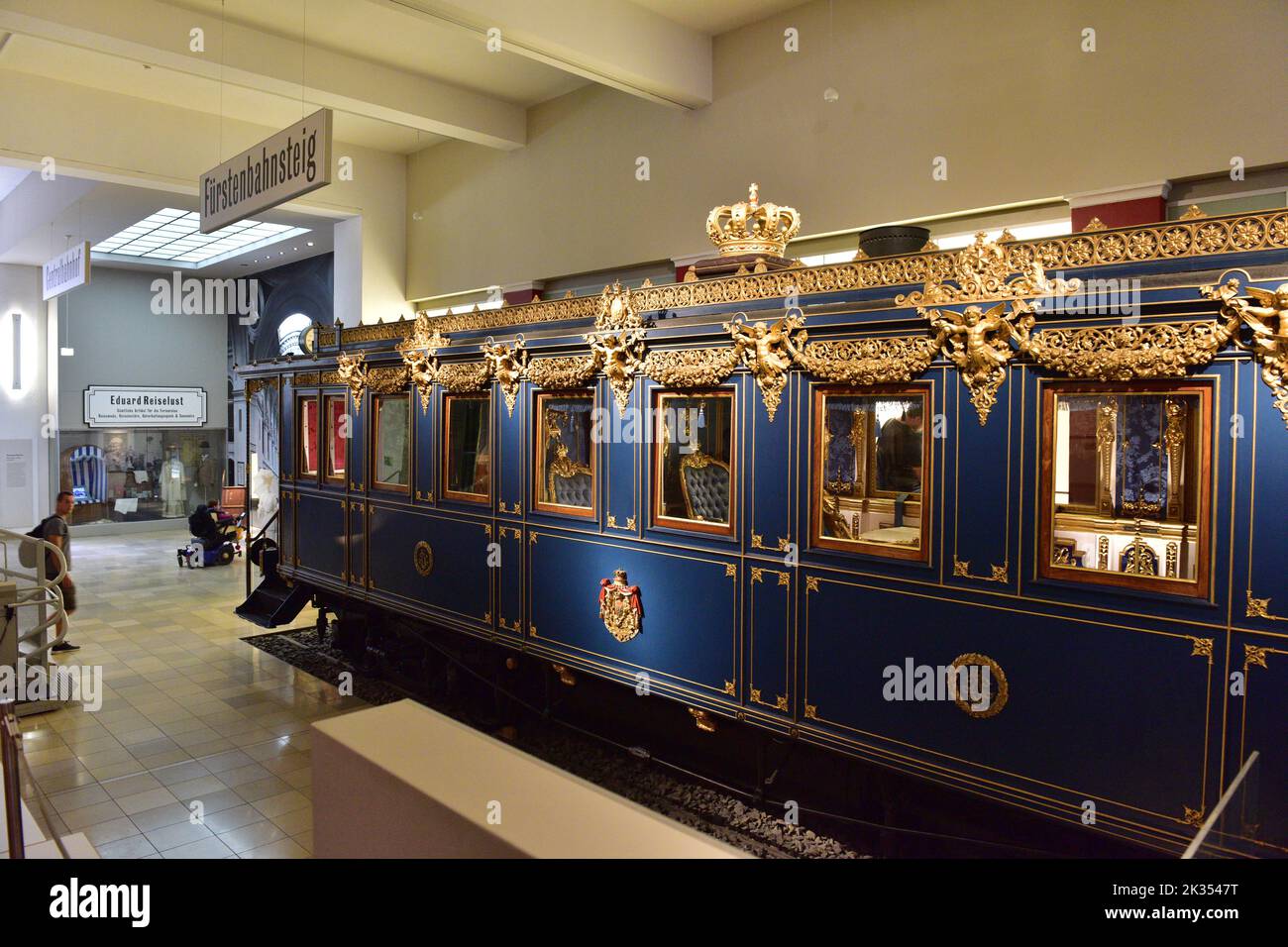 Museo della Deutsche Bahn a Norimberga - berlina del re Ludovico II di Baviera Foto Stock