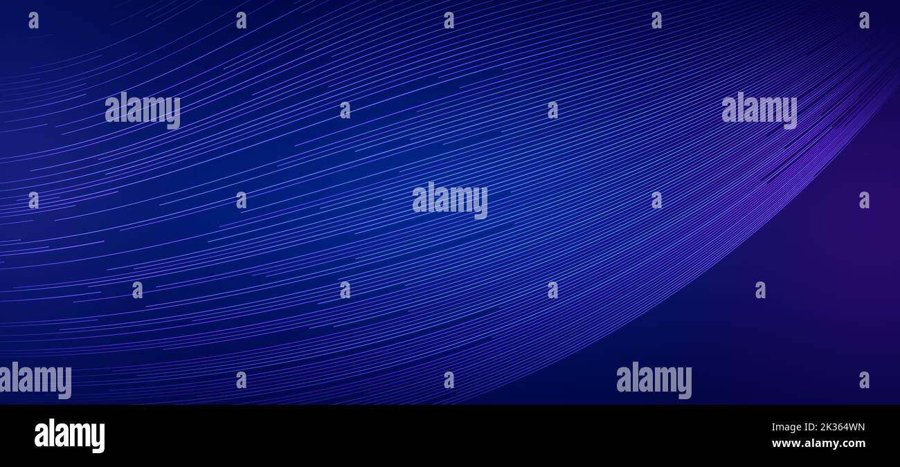 Riga di codice o dati ad alta velocità su sfondo blu astratto della tecnologia. Foto Stock