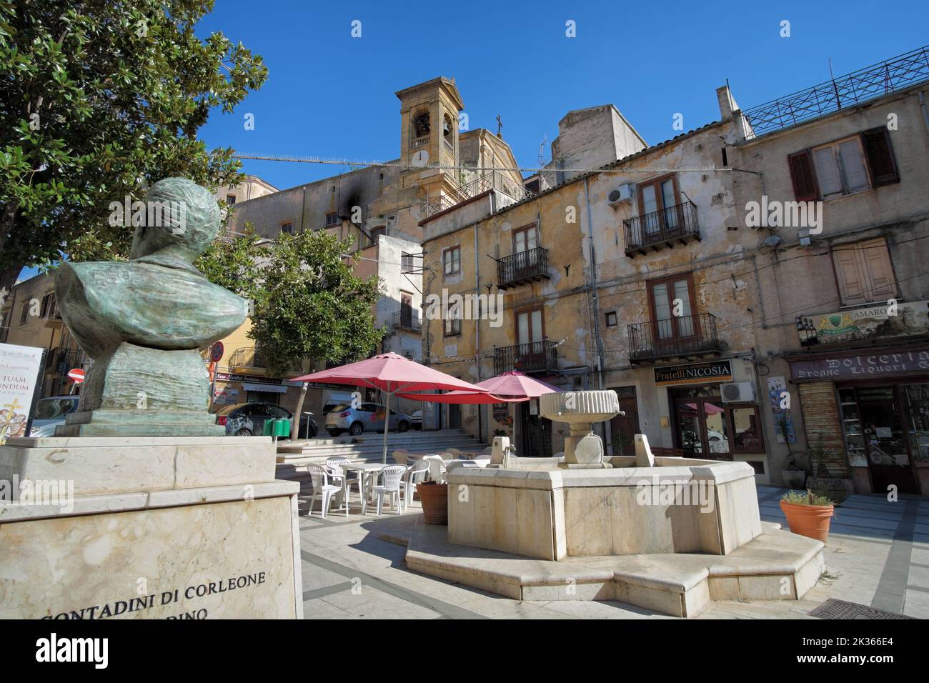 Corleone piccolo paese della Sicilia Occidentale, Italia Foto Stock