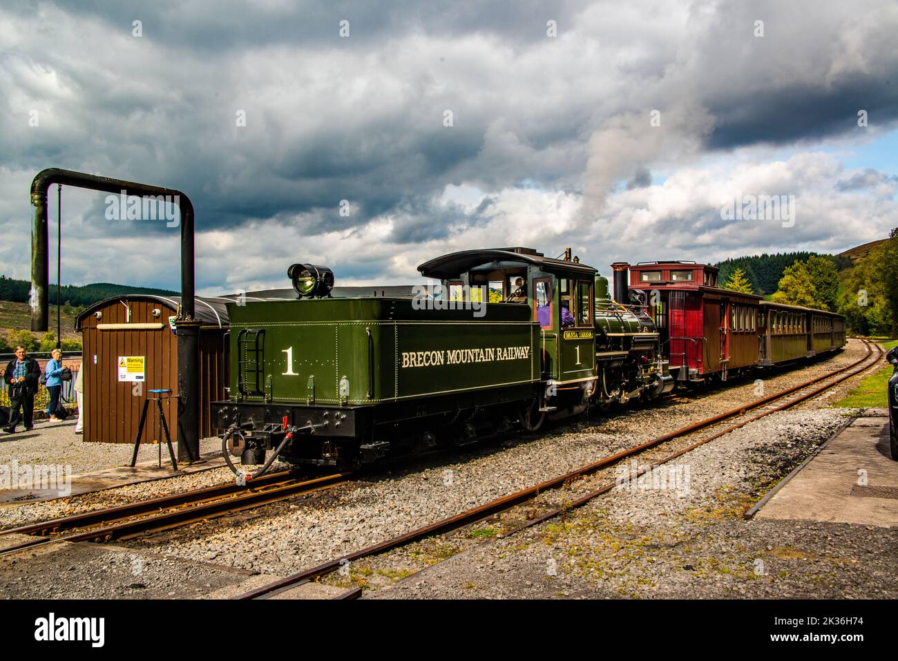 Brecon ferrovia di montagna Foto Stock