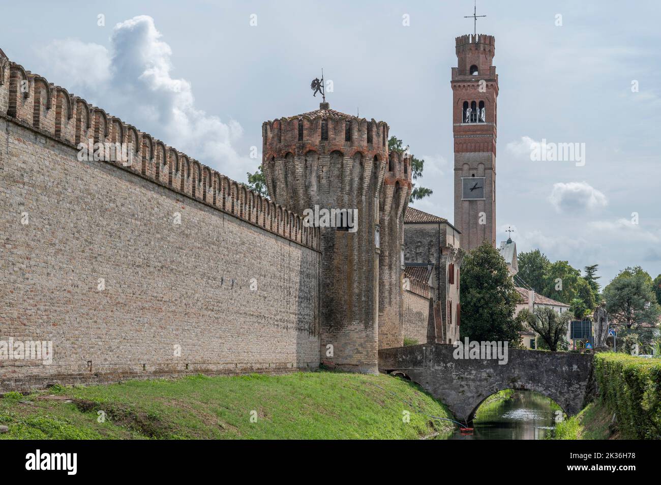 Villa Giustinian-Castello di Roncade, Veneto, Italia Foto Stock