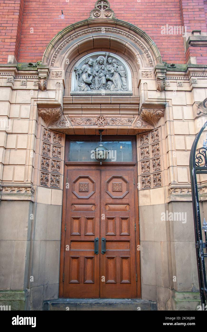 Chiesa cattolica romana di Saint Wilfrid tra Fishergate e Winckley Square in Chapel Street a Preston, Regno Unito Foto Stock