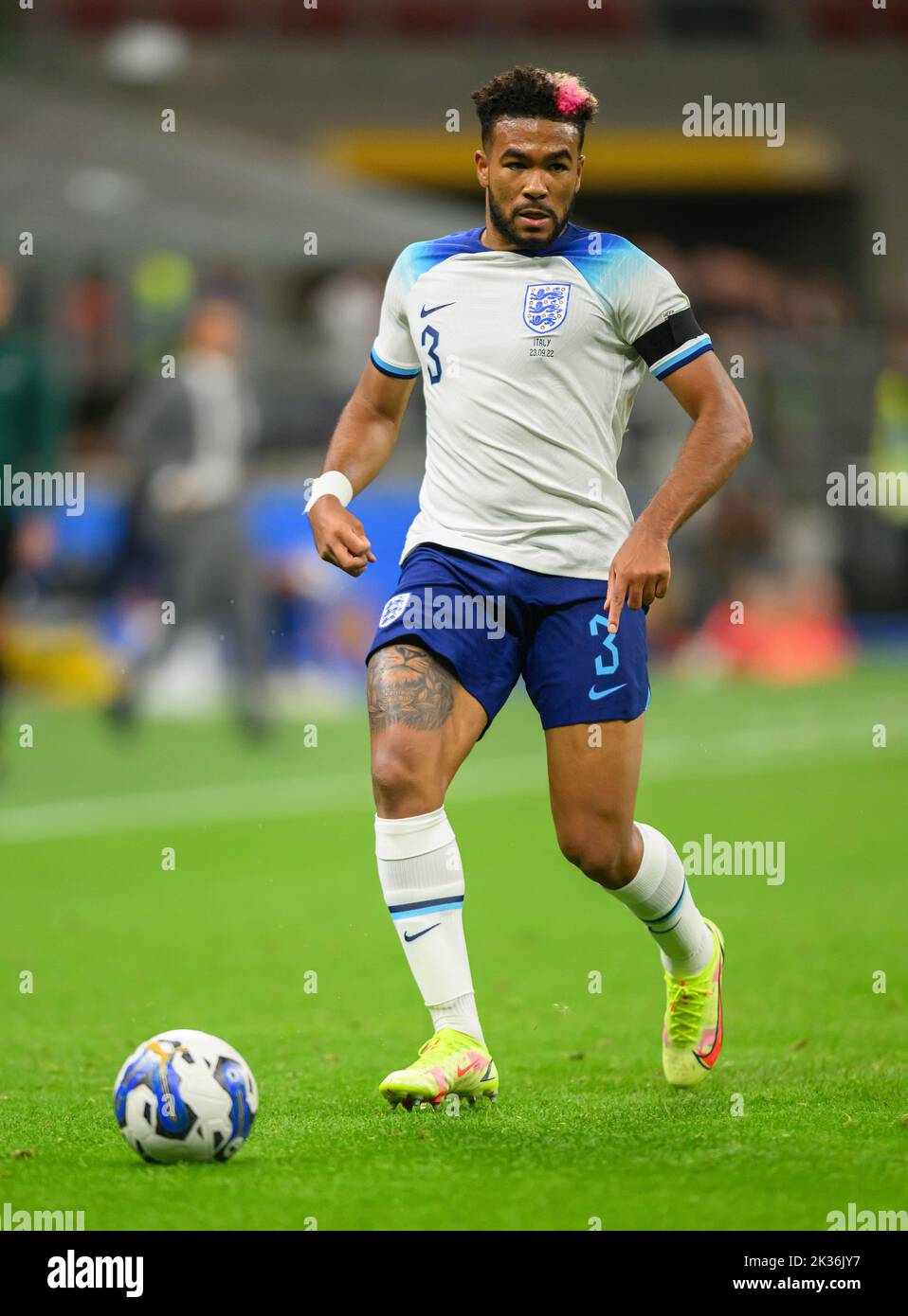 Il Reece James dell'Inghilterra durante la partita della UEFA Nations League al San Siro di Milano Foto Stock