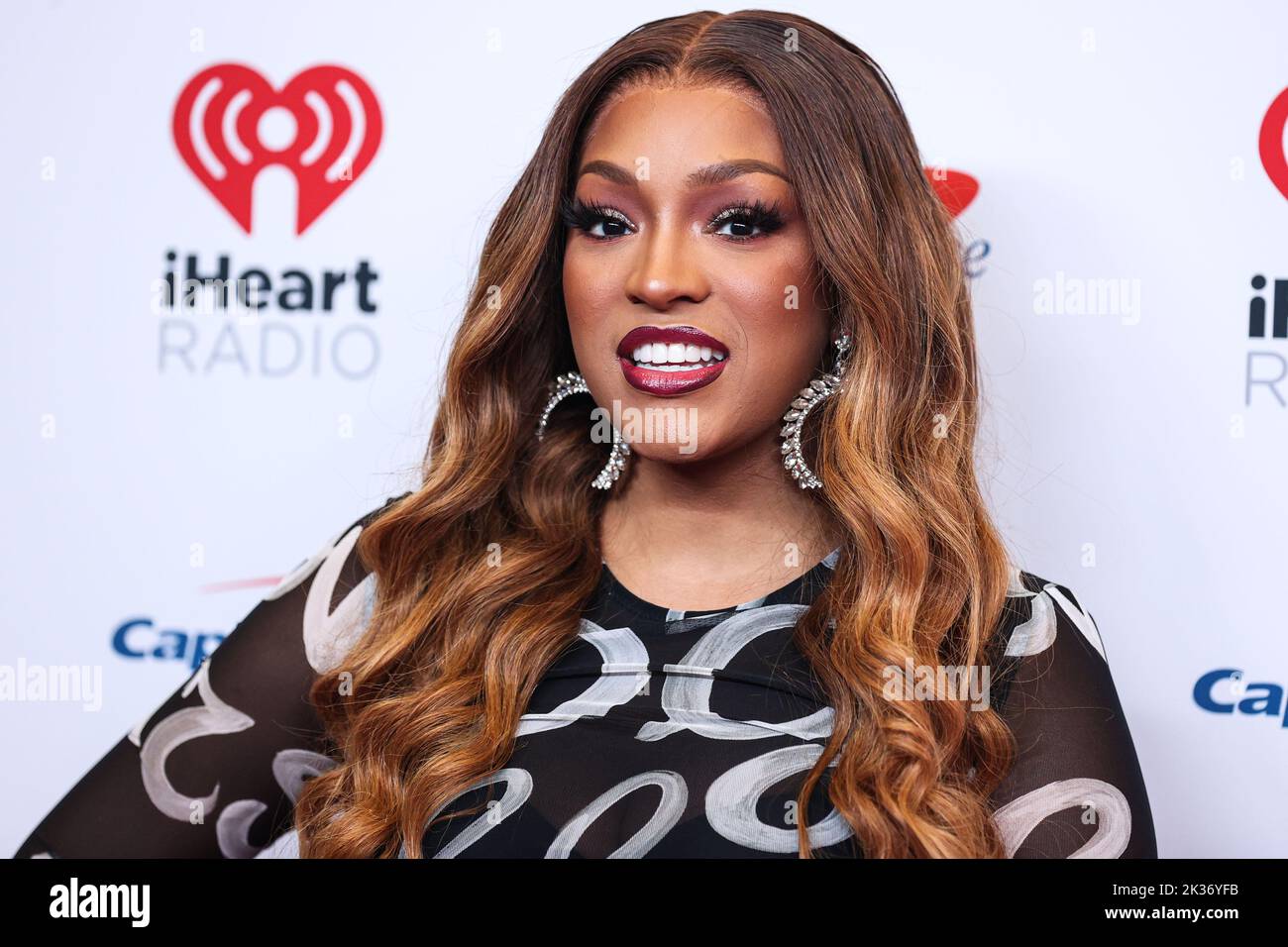 LAS VEGAS, NEVADA, USA - 24 SETTEMBRE: Drew Sidora si presenta nella sala stampa al 2022 iHeartRadio Music Festival - Night 2 tenutosi presso la T-Mobile Arena il 24 settembre 2022 a Las Vegas, Nevada, Stati Uniti. (Foto di Xavier Collin/Image Press Agency) Foto Stock