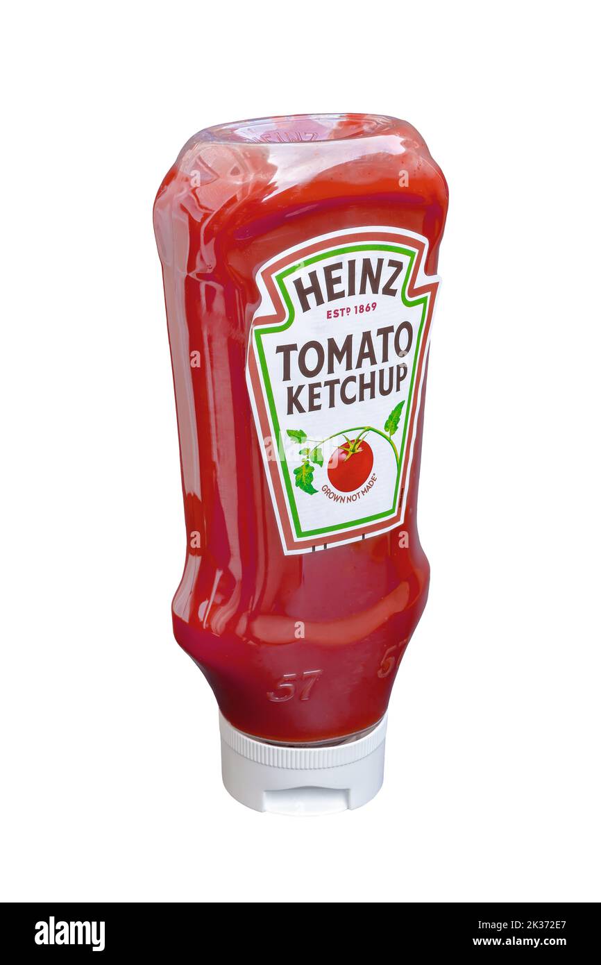 Huelva, Spagna - 25 settembre 2022: Heinz pomodoro Ketchup è un marchio di ketchup prodotto dalla H. J. Heinz Company, una divisione della Kraft Heinz Foto Stock