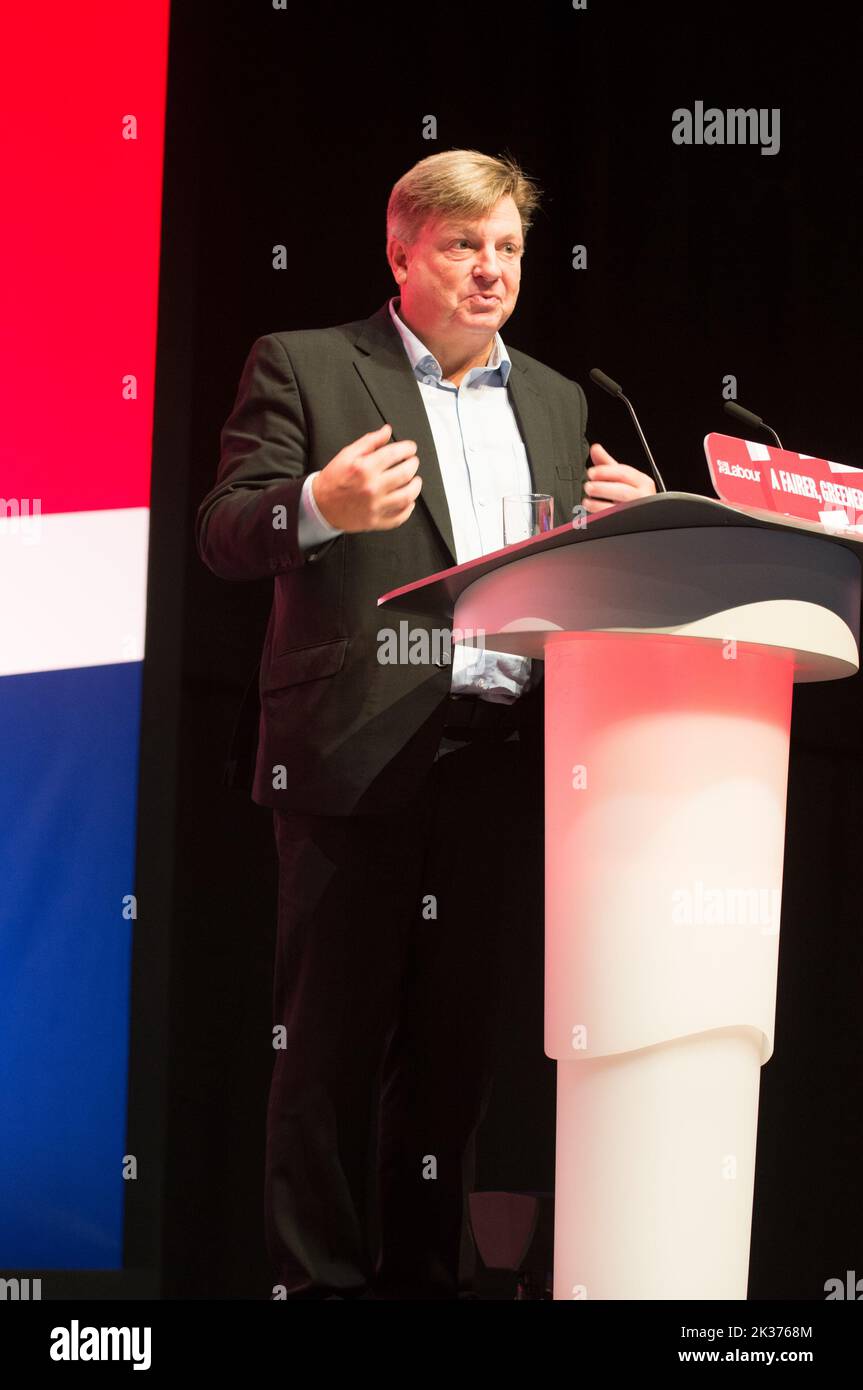 Liverpool, Regno Unito. 25th settembre 2022. David Evans Segretario generale, le conferenze del partito laburista si aprono oggi con un omaggio alla regina del HM, seguita da discorsi, MS Bank Arena Liverpool. (Terry Scott/SPP) Credit: SPP Sport Press Photo. /Alamy Live News Foto Stock