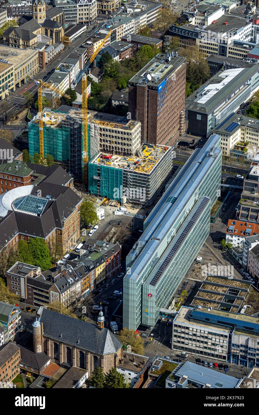 Vista aerea, cantiere e ristrutturazione del WDR Filmhaus presso Appellhofplatz Westdeutscher Rundfunk Colonia, centro storico, Colonia, Renania settentrionale Foto Stock