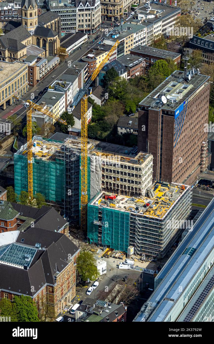 Vista aerea, cantiere e ristrutturazione del WDR Filmhaus presso Appellhofplatz Westdeutscher Rundfunk Colonia, centro storico, Colonia, Renania settentrionale Foto Stock