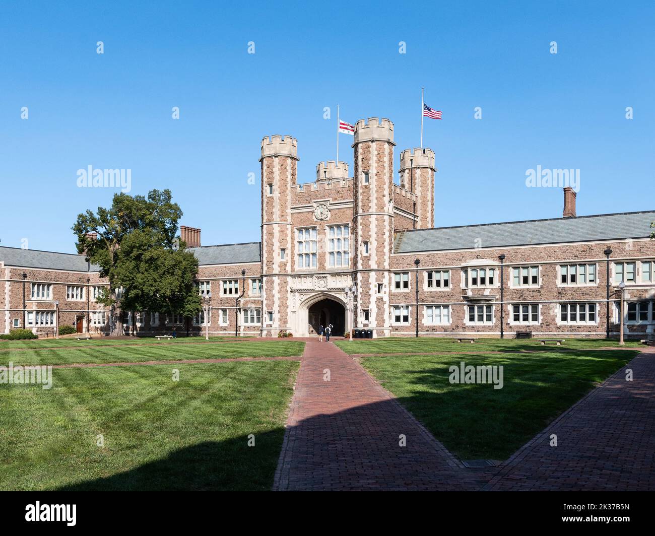 Brookings Hall presso la Washington University di St Louis Foto Stock