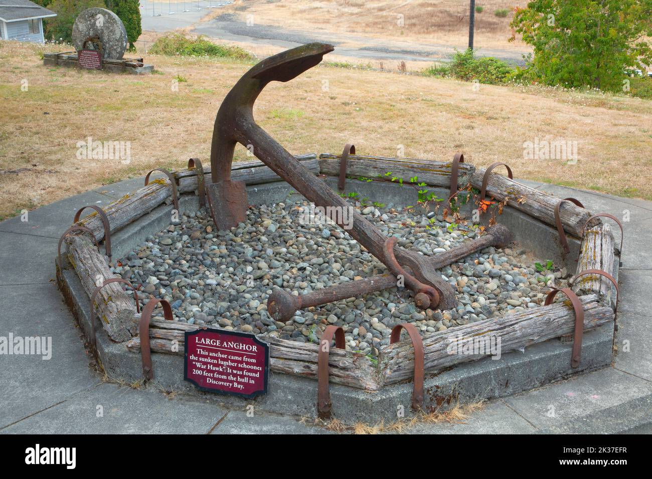 War Hawk Anchor, Port Gamble, Washington Foto Stock