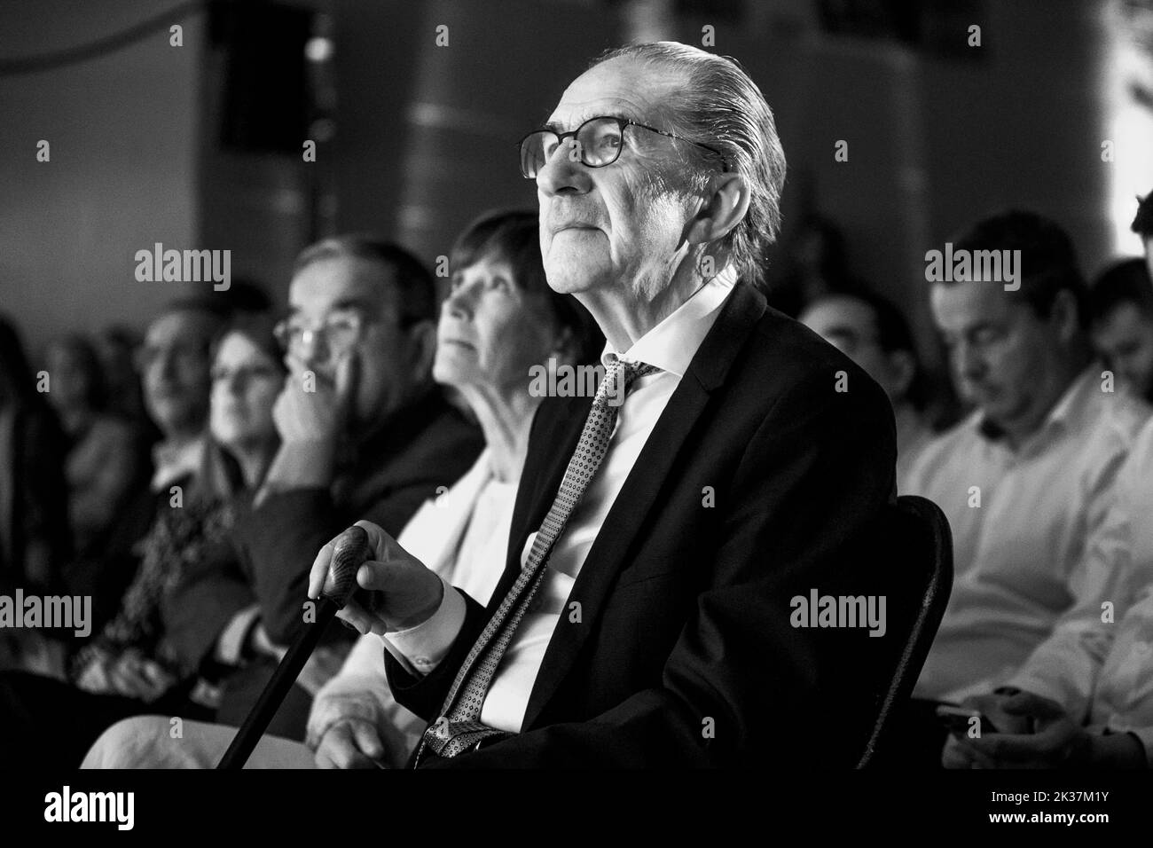 Willy Claes è stato raffigurato durante un congresso di partito del partito socialista di lingua francese PS, domenica 25 settembre 2022 a Bruxelles. BELGA FOTO HATIM KAGHAT Foto Stock
