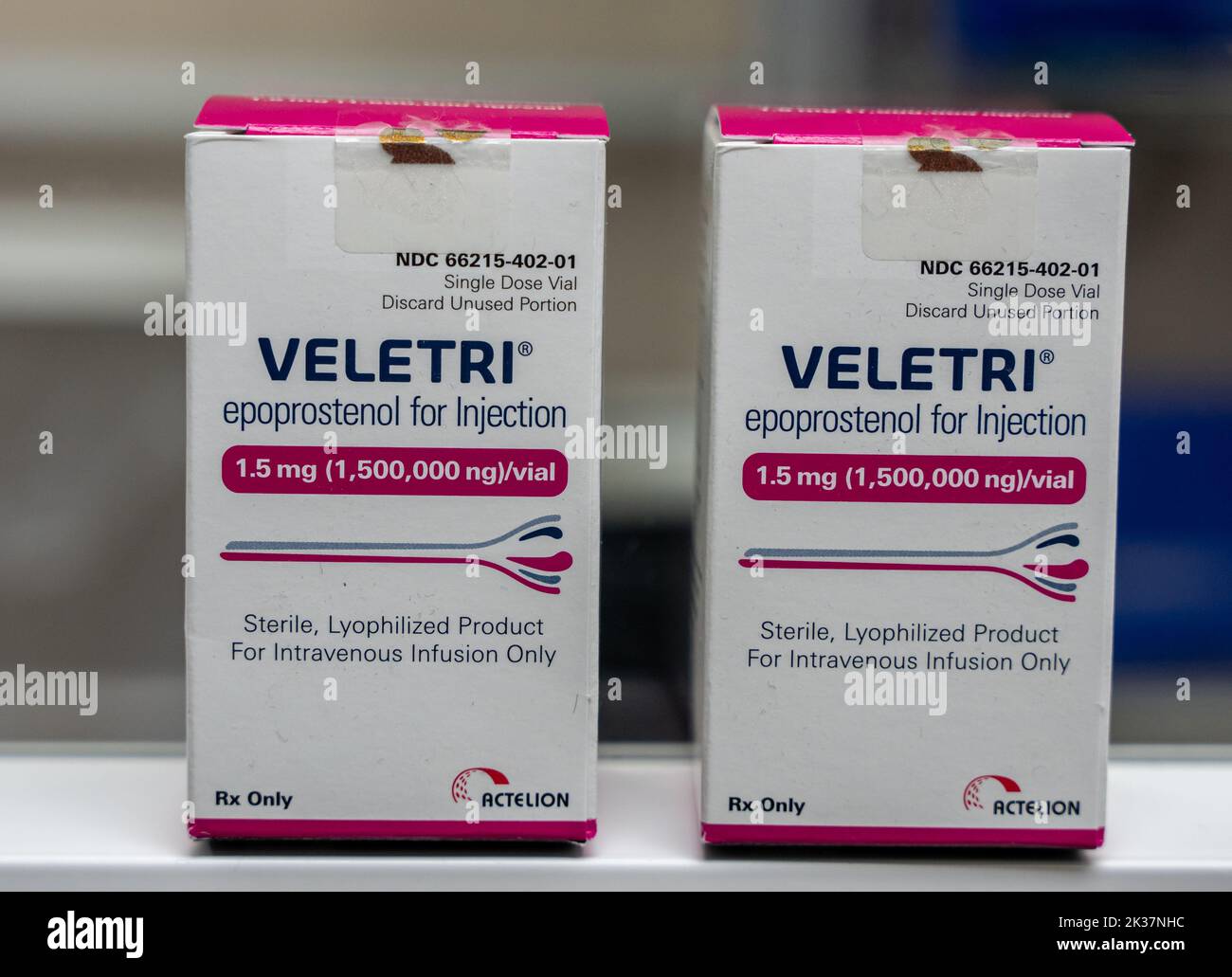 Epoprostenolo marchio: Veletri vasodilatatore può trattare l'ipertensione polmonare. Foto Stock