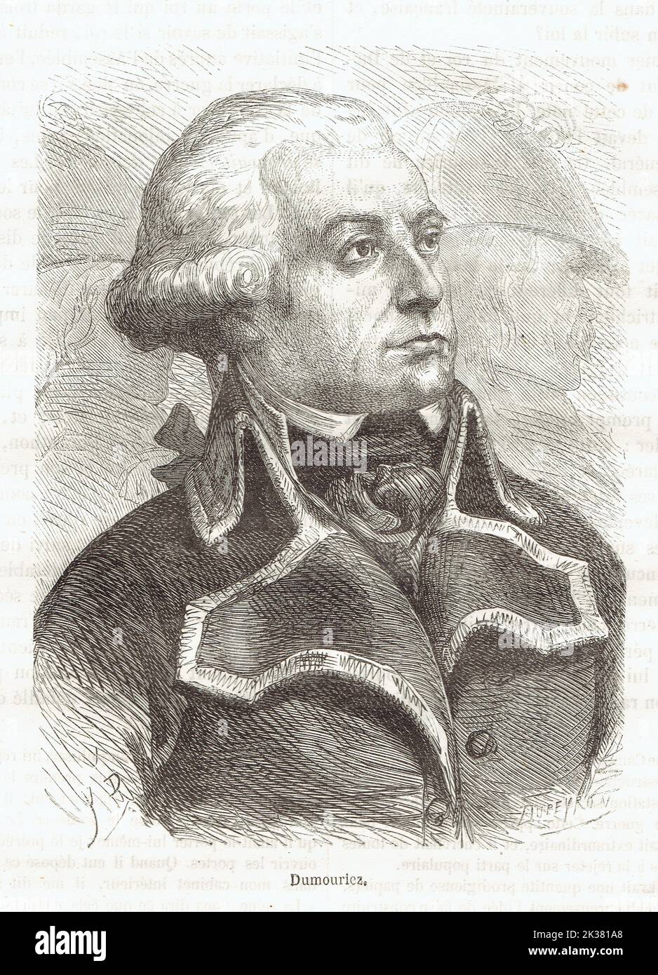 Révolution Francaise : le général Dumouriez Foto Stock