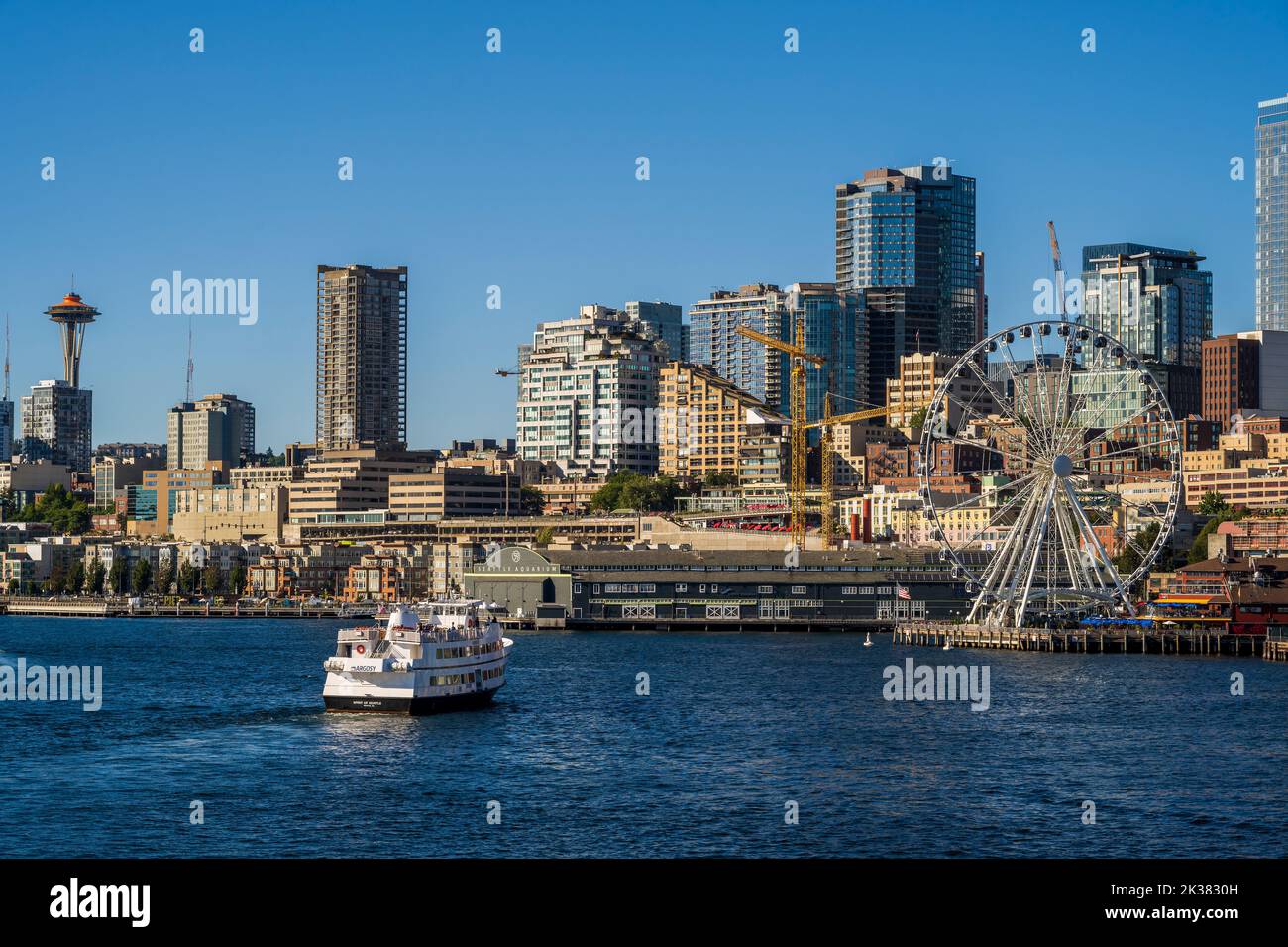 Downtown skyline, Seattle, Washington, Stati Uniti Foto Stock