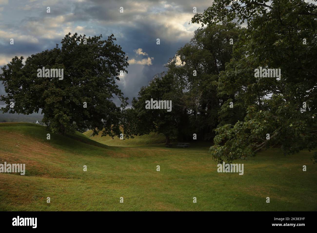 Dettagli del sito storico nazionale di Fort Anne, Canada Foto Stock