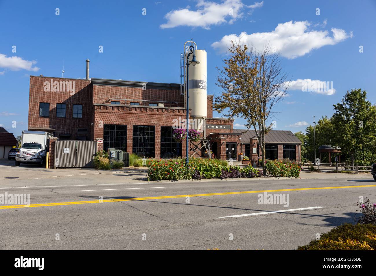 Frankenmuth Brewery Building Extrior Micro Brewery a Frankenmuth, Michigan Foto Stock