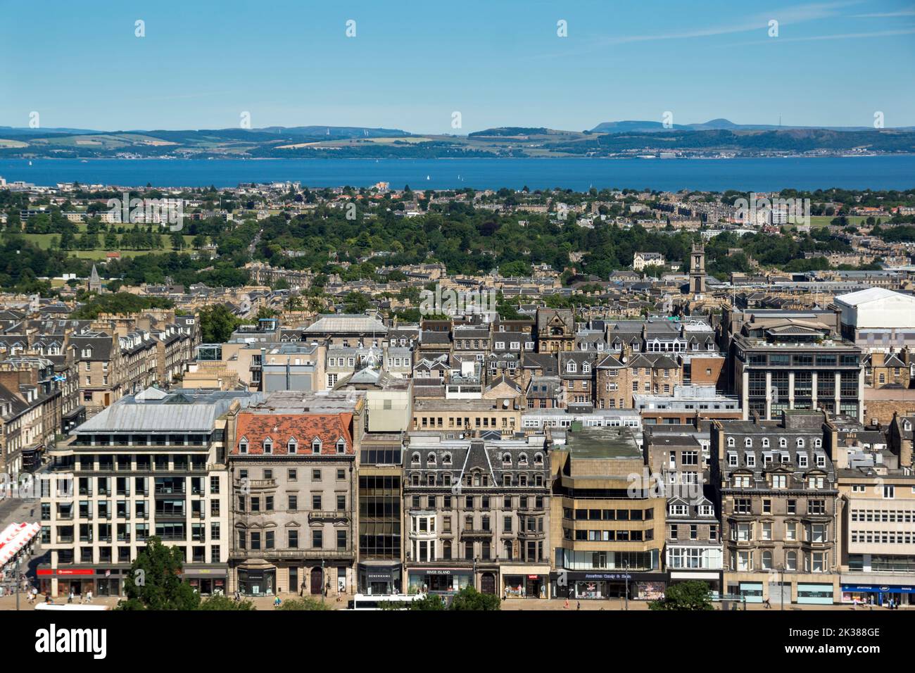 Paesaggio della città di Edimburgo, capitale della Scozia Foto Stock