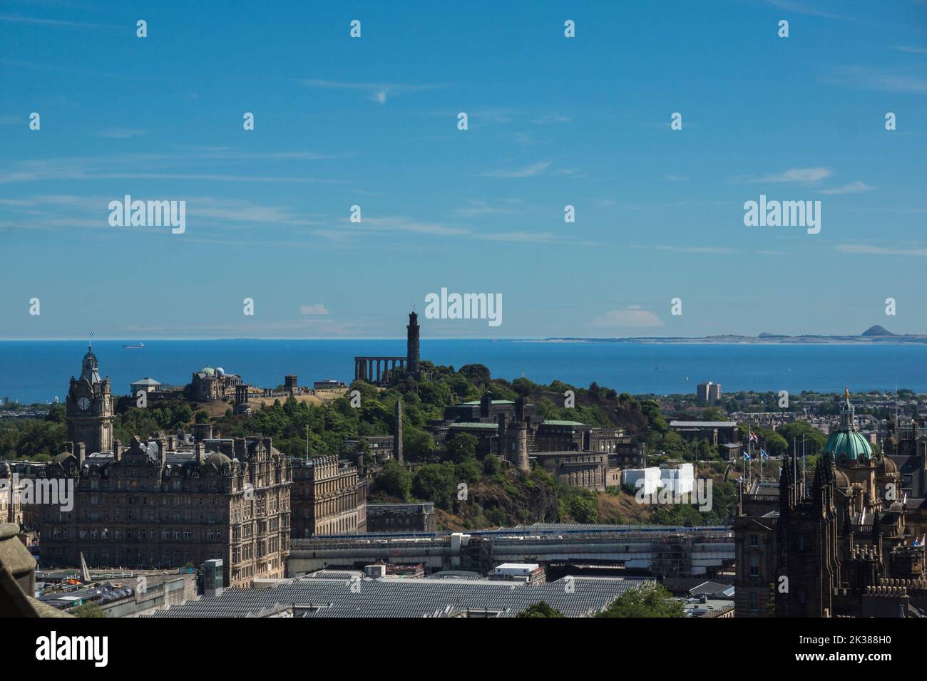 Paesaggio della città di Edimburgo, capitale della Scozia Foto Stock