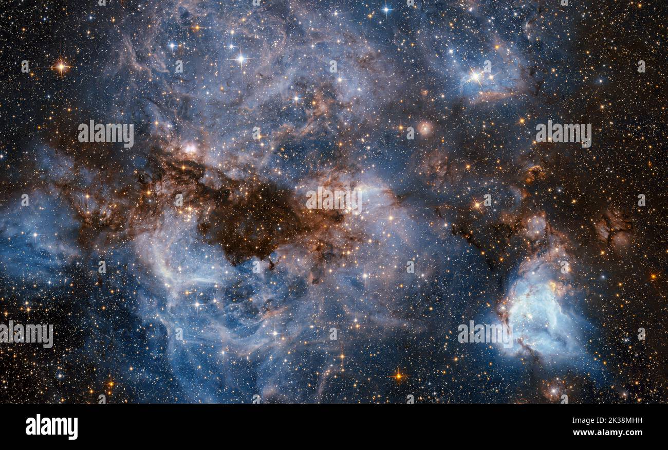 Stellar Nursery N159, grande nuvola Magellanica, a 160 000 anni luce di distanza. Foto Stock